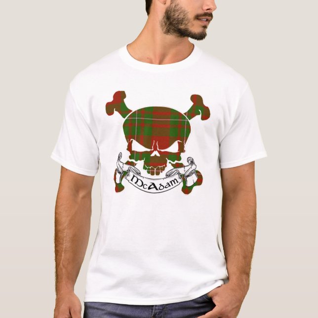 Camiseta McAdam Tartan Skull (Frente)