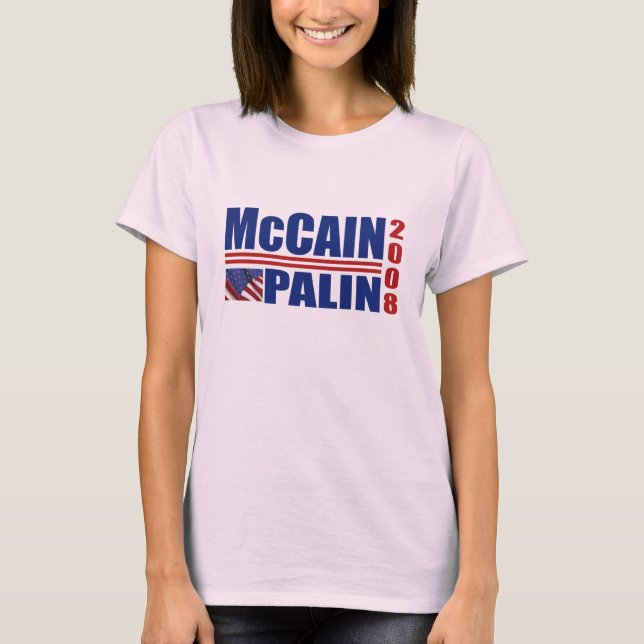 Camiseta McCain Palin 2008 T-shirts (Frente)