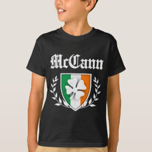 Camiseta McCann Family Shamrock Crest (vintage angustiado)
