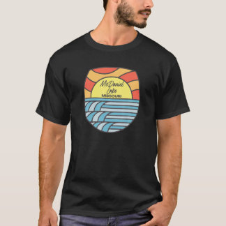Camiseta Mcdaniel Lake Missouri MO Vacinação Sunset Souveni