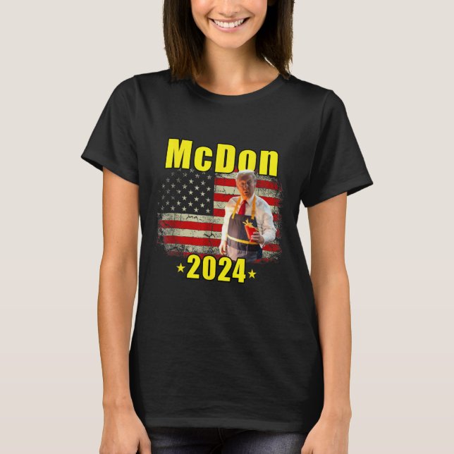 Camiseta Mcdon Funny Donald Trump French Fry Cooking Fries  (Frente)