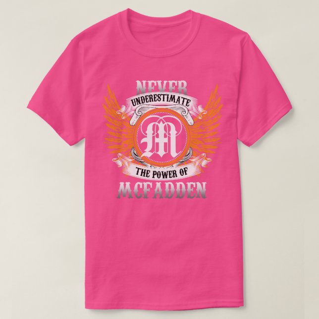 Camiseta Mcfadden Name Shirt Nunca Subestima O Poder (Frente do Design)