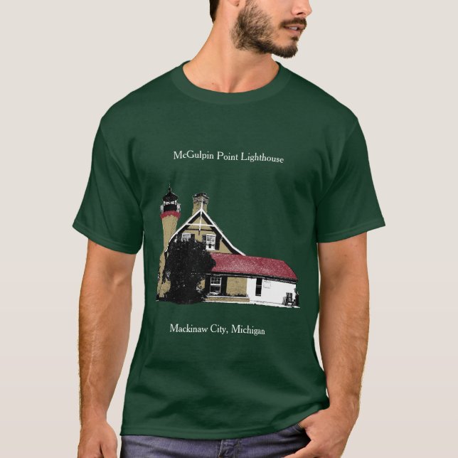 Camiseta McGulpin Point Lighthouse escuro (Frente)