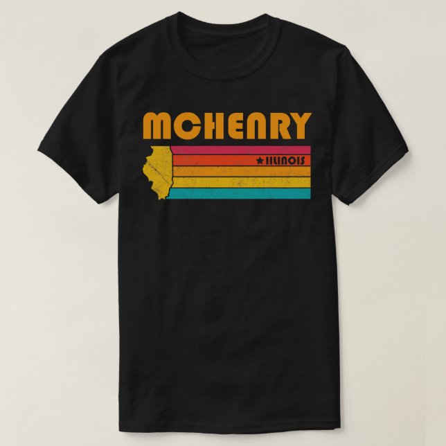 Camiseta McHenry Illinois Vintage desapontou Souvenir (Frente do Design)