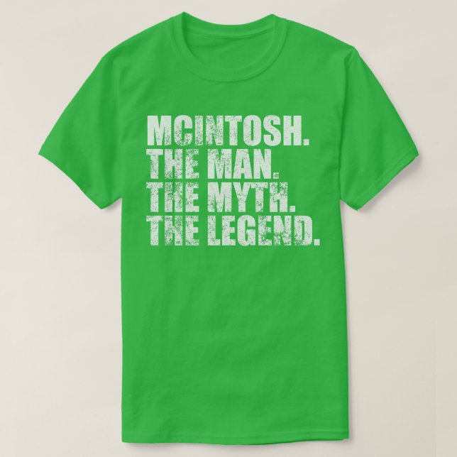 Camiseta McintoshMcintosh Nome da família Mcintosh sobrenom (Frente do Design)