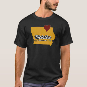 Camiseta McIntyre IOWA IA EUA Cute Souvenir Merch Cidade do