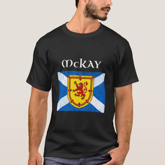 Camiseta Mckay Scottish Clan Name Hoodie Scotland Flag (Frente)