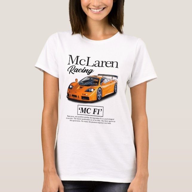 Camiseta McLaren F1 Racing Hoodie - Presentes Para Carro (Frente)