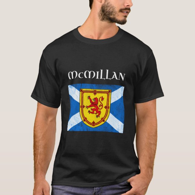 Camiseta Mcmillan Clan Scottish Name Scotland Flag (Frente)