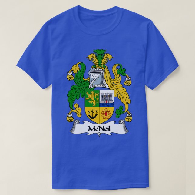 Camiseta McNeil Casaco of Arms McNeil Family Crest (Frente do Design)