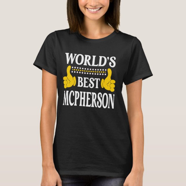 Camiseta McPherson Surname Family Best McPherson (Frente)