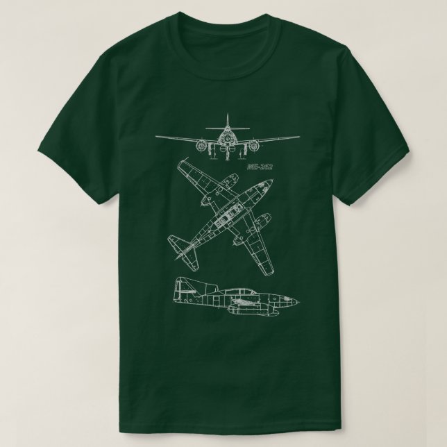 Camiseta ME262 Concept Blueprints  (Frente do Design)