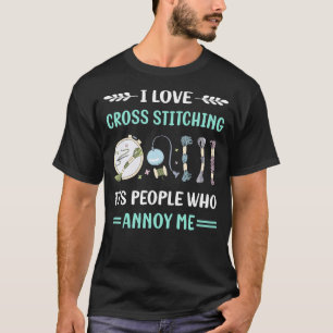 Camiseta Me Aborreça com Ponto de Cruz