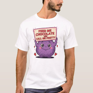 Camiseta Me alimente com chocolate e me chame de monstrinha