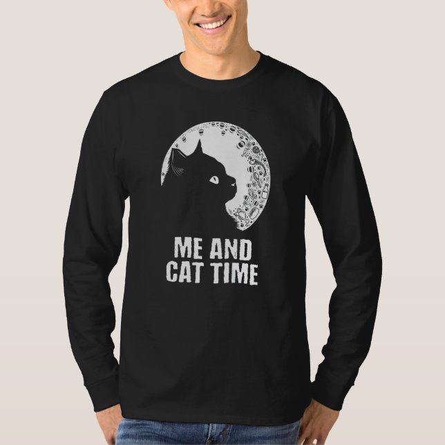 Camiseta Me and Cat Time Cat  Hobby Kitten Pastime Cat Mom (Frente)