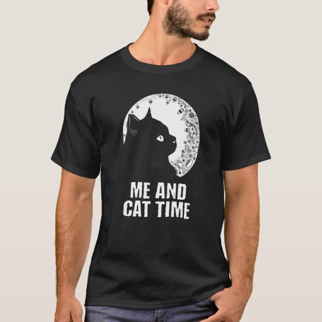 Camiseta Me and Cat Time Cat  Hobby Kitten Pastime Cat Mom (Frente)