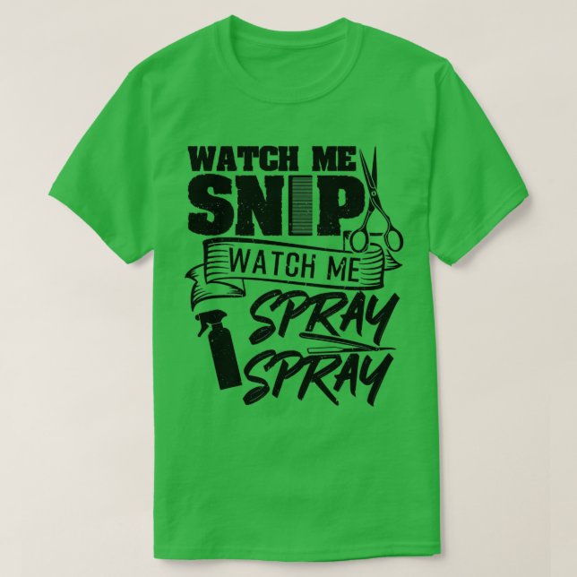 Camiseta Me Assista Snip Me Assista Pulverizar O Cabeleirei (Frente do Design)