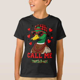 Camiseta Me Chame Caça ao Pato-real Feliz Dia dos Namorados