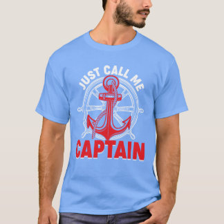 Camiseta Me Chame de Capitão Barco Marinheiro Anchor Boa