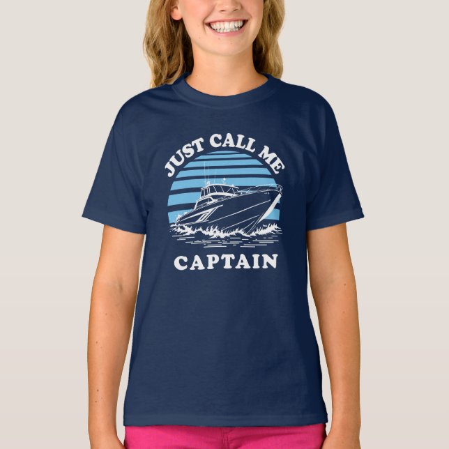 Camiseta Me Chame de Capitão | Citação do Marinheiro (Frente)