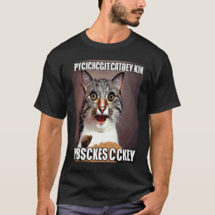 Camiseta Me Dê Alguns Lanches Por Favor Mãe Gato Gatito Ga