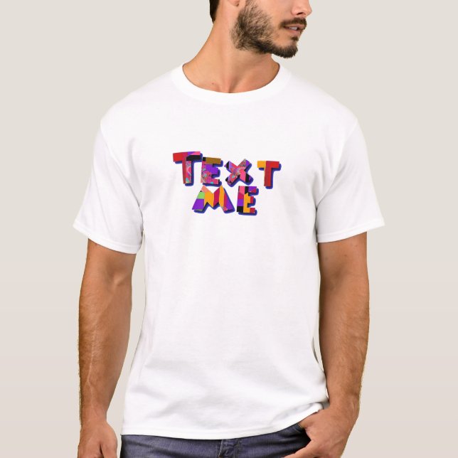 Camiseta Me Envie Mensagens Branco  (Frente)