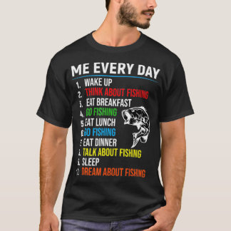 Camiseta Me Every Day Funny Fishing Tee For Men Fisherman 