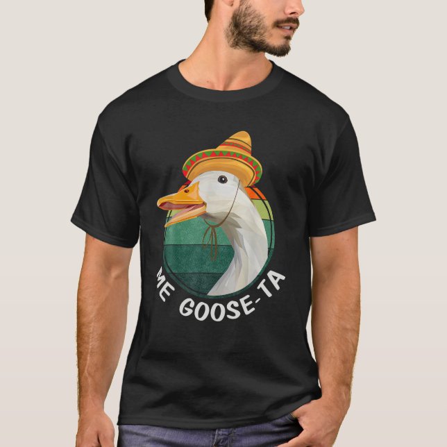 Camiseta Me Goose Ta Engraçado Espanhol Mexicano Gusta Farm (Frente)