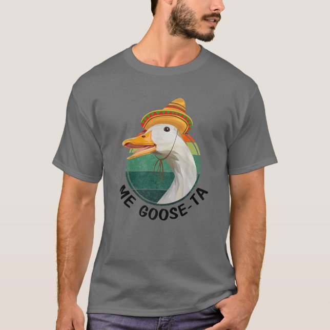 Camiseta Me Goose Ta Engraçado Espanhol Mexicano Gusta Farm (Frente)