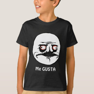 Camiseta Me Gusta, cara de quadrinhos furiosa