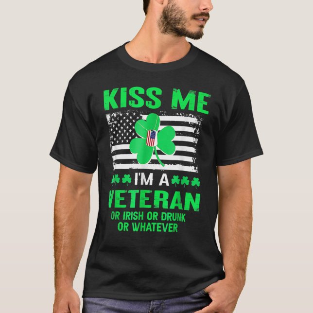 Camiseta Me Im A Veteran Irish St Patricks Day (Frente)