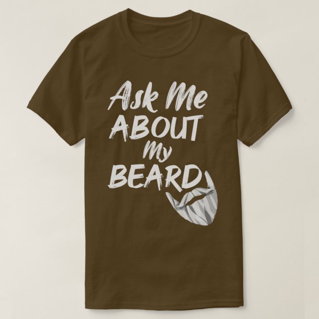 Camiseta me pergunte sobre minha barba 4 (Frente do Design)