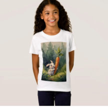 Meadow Bunny Dreams: Camisa-T Para Crianças Whimsi