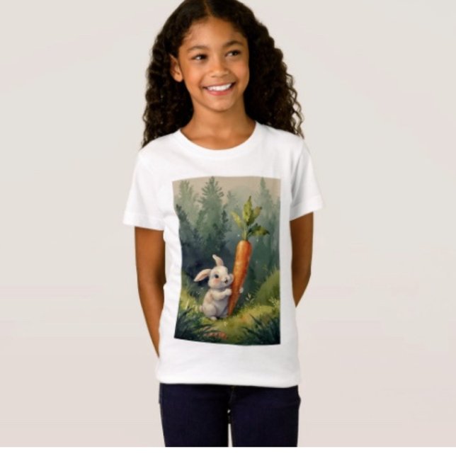 Camiseta Meadow Bunny Dreams: Camisa-T Para Crianças Whimsi (Criador carregado)