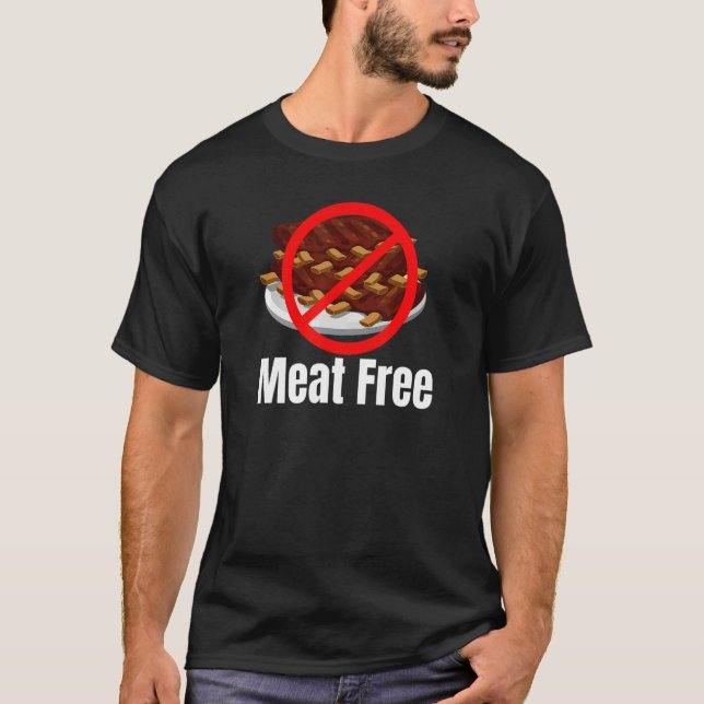 Camiseta Meat Free Ribs Crossed Out (Frente)