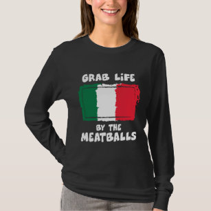 Camiseta Meatball italiano engraçado Italia Flag1 da ideia