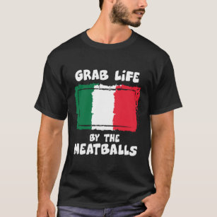 Camiseta Meatball italiano engraçado Italia Flag1 da ideia