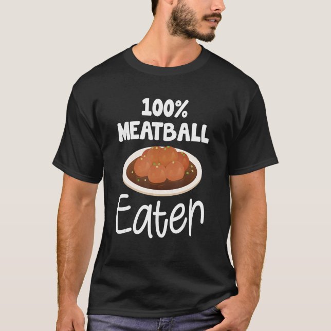 Camiseta Meatball Meatball Recipiente de Meatball Comida (Frente)