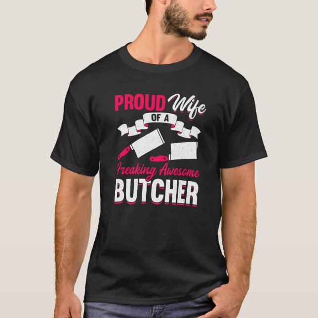 Camiseta Meatman Wife Butcher Shop Meat Market Slaughterhou (Frente)