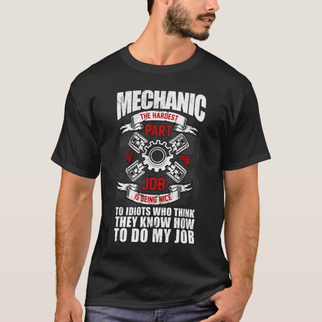 Camiseta Mecânica A Parte Mais Difícil De Mecânica Das Aero (Frente)