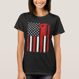 Camiseta Mecânica Cnc Ferramentas Mecânicas Usa Flag Handym