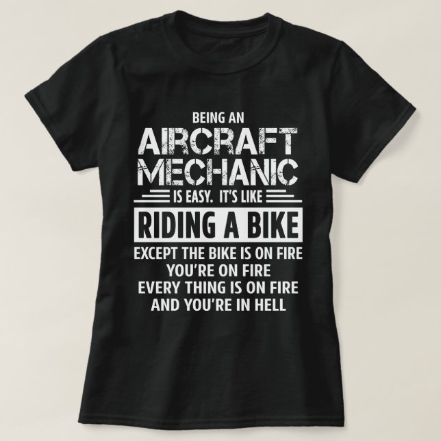 Camiseta Mecânica da aeronave (Frente do Design)
