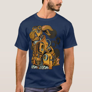 Camiseta Mecânica da Máquina de Coelho Steampunk