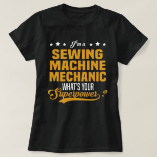 Camiseta Mecânica da máquina de costura