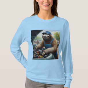 Camiseta Mecânica da prega