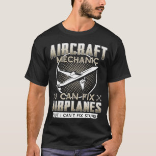Camiseta Mecânica de Aeronaves Eu posso consertar aviões, m