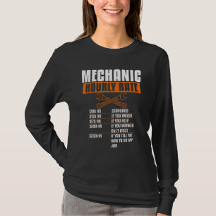Camiseta Mecânica de Aeronaves Mens de Tarifa Horária