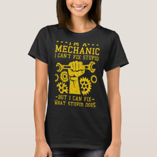 Camiseta Mecânica de Carro Engraçada Homens Mulheres Crianç