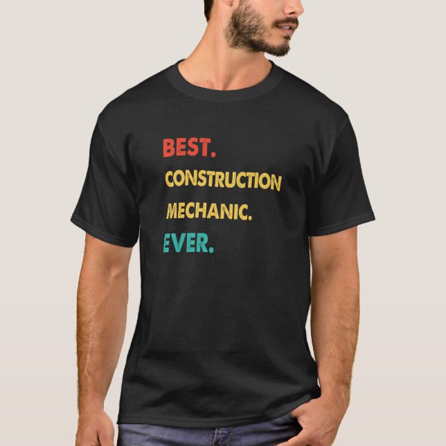 Camiseta Mecânica de Construção Mais Simples Retrorística (Frente)