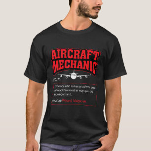 Camiseta Mecânica de definição de aeronave